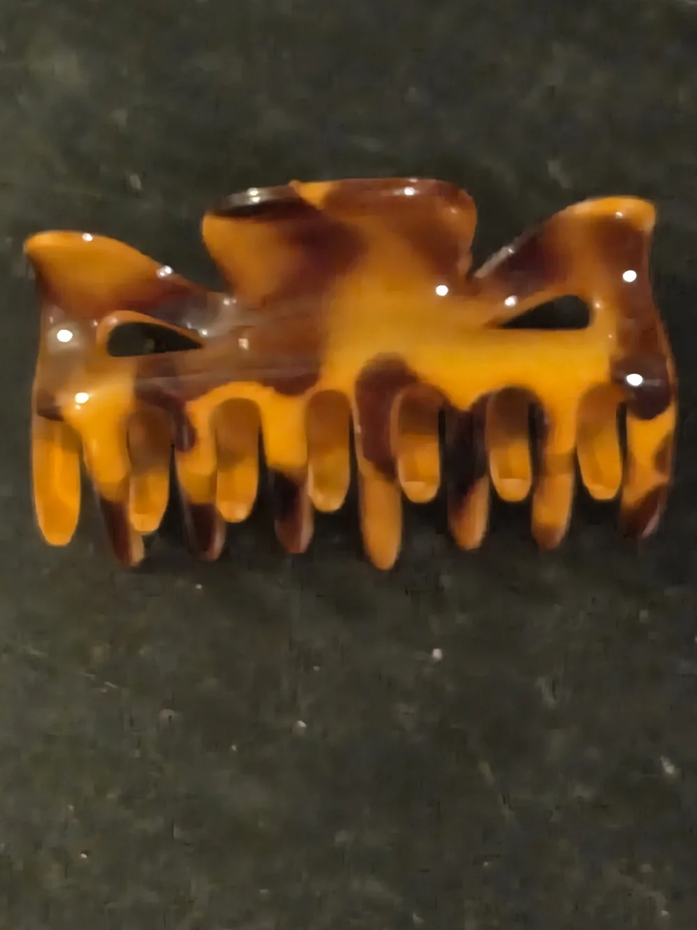 Vintage Brevete French Amber Tortoiseshell Hair Claw Clip (Set Of 2)